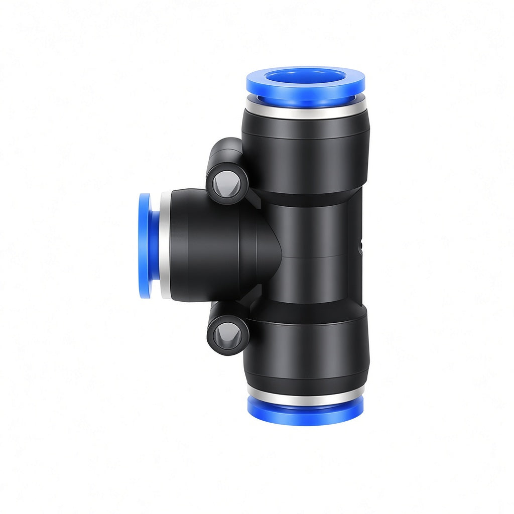 Pneumatic fitting PE - Black / Blue
